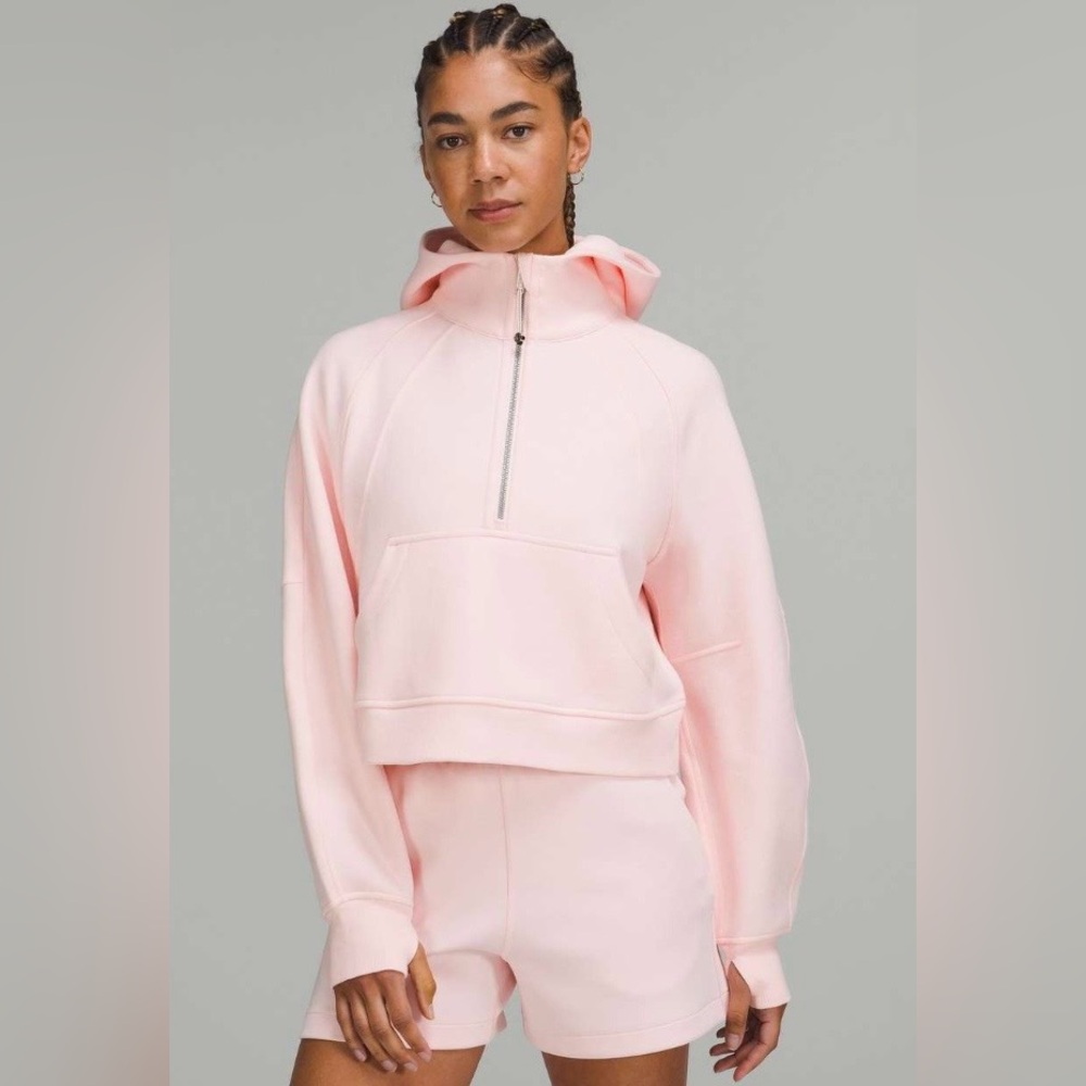 Lululemon Scuba Oversized Half Zip Hoodie Jacket Strawberry Milkshake Size XS S